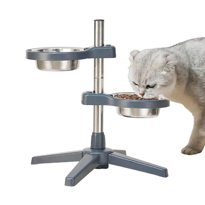 Elevated Pet Food Bowls Heights Adjustable Pet Raised Bowls For Food & Water