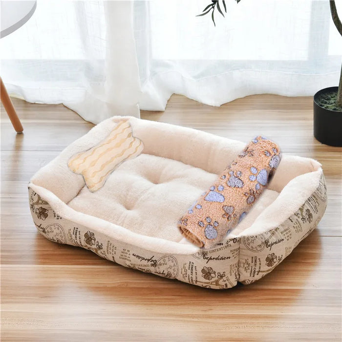 Winter Warm Large Dog Sofa Bed Dog Kneel Cat Mats House Cushion