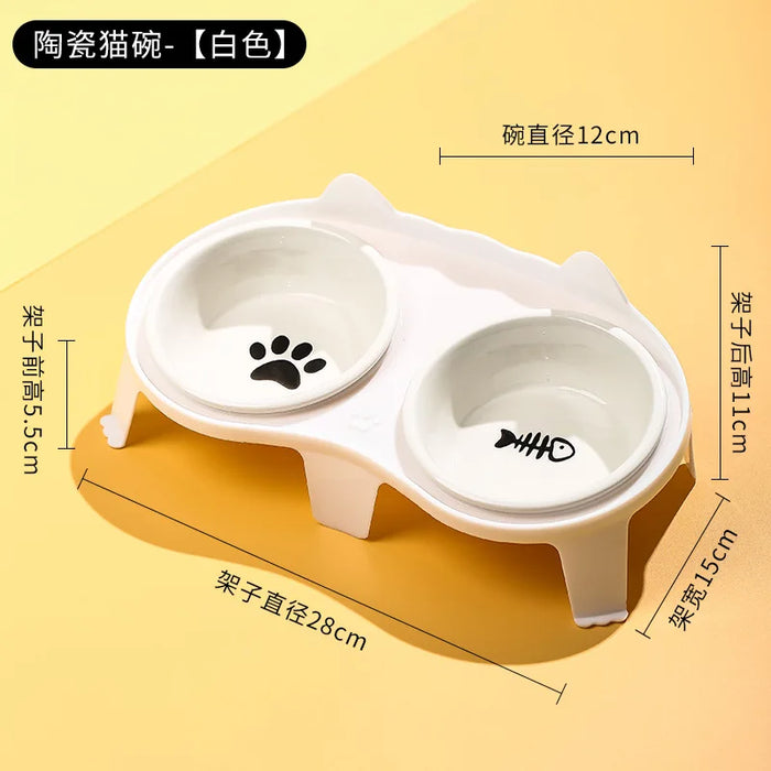 Colorful Ceramic Cat Bowl Puppy Kitty Pet Bowl