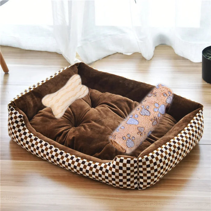 Winter Warm Large Dog Sofa Bed Dog Kneel Cat Mats House Cushion