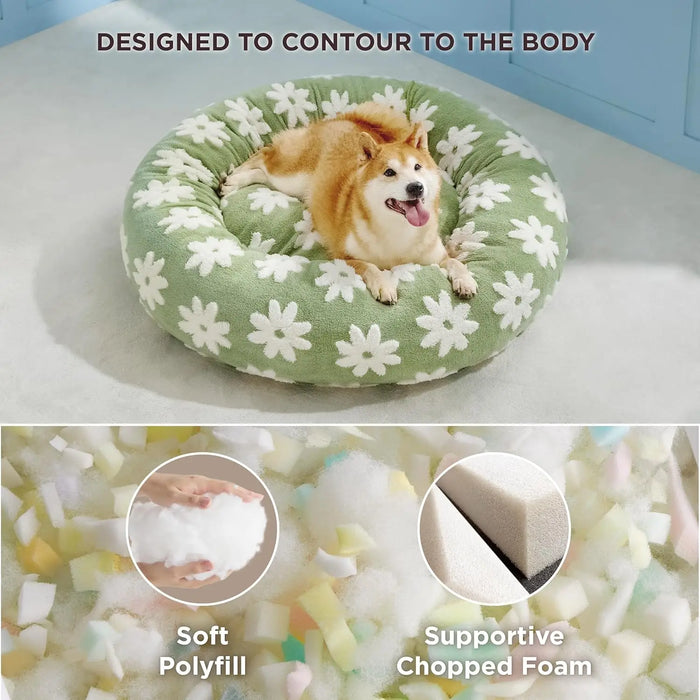 Donut Large Dog Bed Round Cat Beds for Indoor Cats