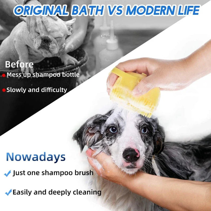 Pet Dog Shampoo Brush Comb Grooming Scrubber  for Bathing