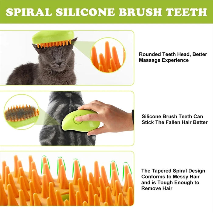 Pet Grooming Cat Brush Electric Spray Water