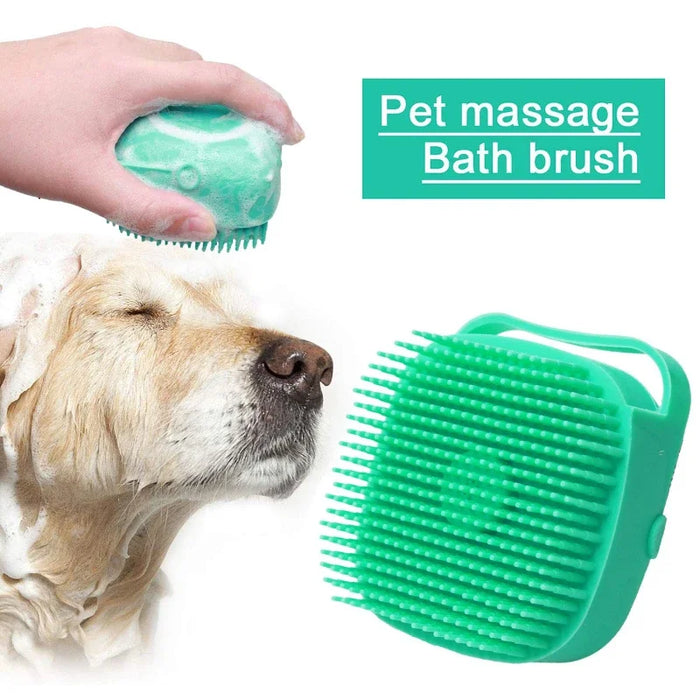 Pet Dog Shampoo Brush Comb Grooming Scrubber  for Bathing