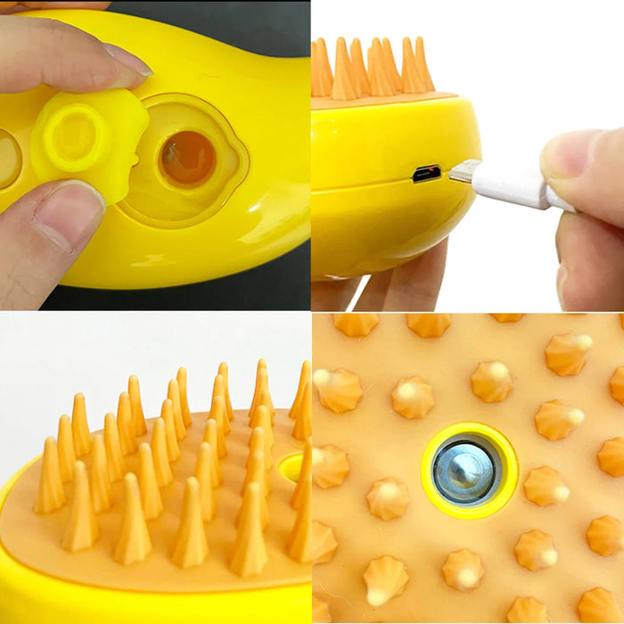 Water Spray Kitten Pet Comb Soft Silicone Depilation