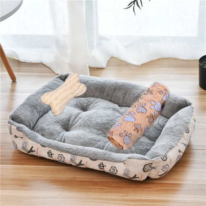 Winter Warm Large Dog Sofa Bed Dog Kneel Cat Mats House Cushion