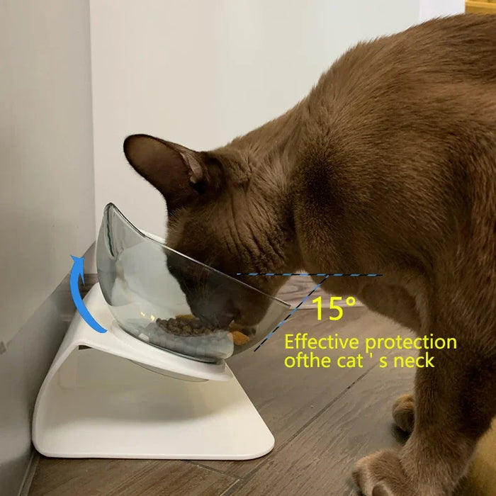 Double Cat Bowl  With Stand Pet Feeding Cat Water Bowl  For Dogs Feed