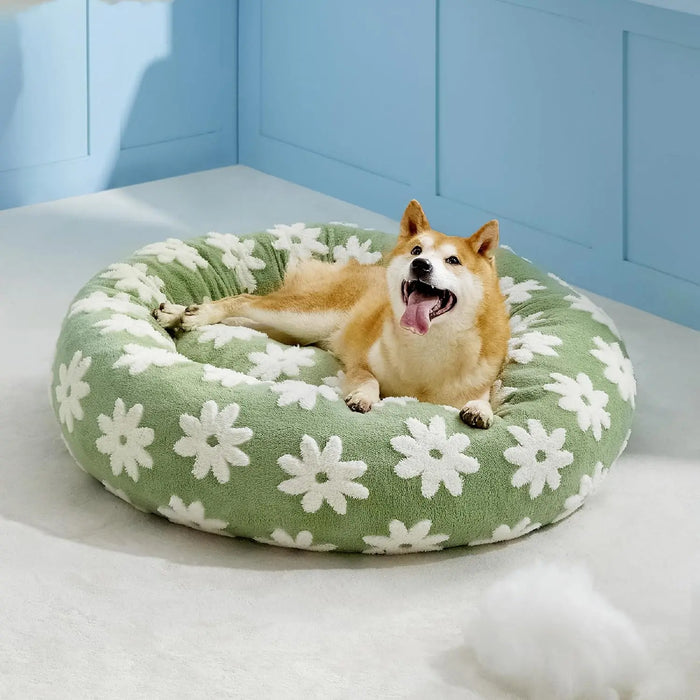 Donut Large Dog Bed Round Cat Beds for Indoor Cats