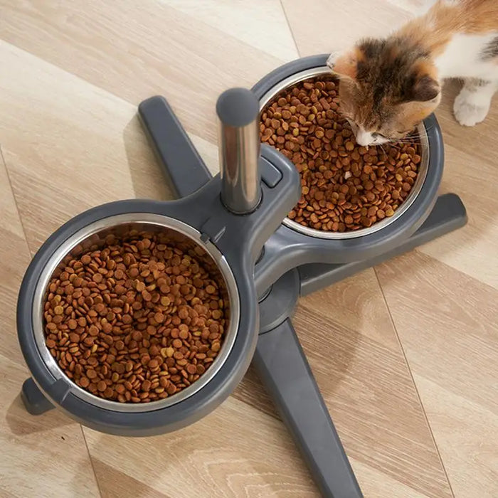 Elevated Pet Food Bowls Heights Adjustable Pet Raised Bowls For Food & Water